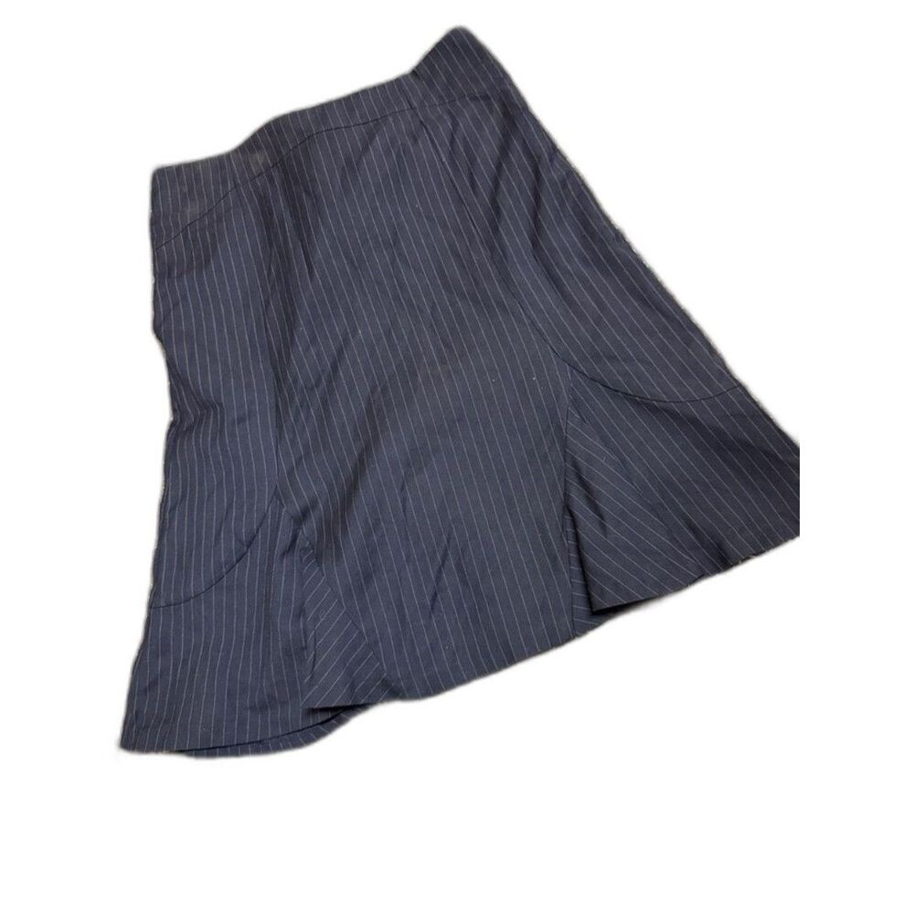 Merona Navy Pinstripe A-Line Skirt with Subtle Stripes